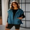 VATEAMI Womens Oversized Fleece Vest Trendy Sleeveless Button Down Fuzzy Sherpa Jacket Winter Warm Outerwear Vest with Pockets (Blue-S) view 2