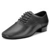 Lalaball Men's Ballroom Dance Shoes, Leather Lace-up Character Shoes for Latin Tango Salsa Waltz, Black, 12.5 M US view 1