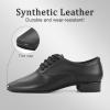 Lalaball Men's Ballroom Dance Shoes, Leather Lace-up Character Shoes for Latin Tango Salsa Waltz, Black, 12.5 M US view 4