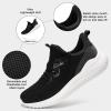 Akk Mens Hand Free Slip On Wide Walking Shoes Memory Foam Runnning Tennis Shoes Lightweight Breathable Casual Sneakers Black/White view 4