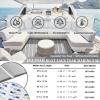 HXBYX EVA Foam Boat Flooring with 3M Self-Adhesive Backing DIY Boats Decking Marine Sheet Faux Teak Material,Non-Slip Cooler Pads for Kayak Yacht SwimPool RV 95"x44"/31"/16"/6.7"/2.4",47.5"x16" view 2
