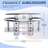 YANYUCB Pull Up Flush Mount Cleat Boat Dock Deck Marine Stainless Steel 316 Retractable Low-Profile Mooring Rope Neat Cleat Lift with Backing Plate and Lock Nuts (8 inch, 1 Pack) view 2