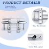 YANYUCB Pull Up Flush Mount Cleat Boat Dock Deck Marine Stainless Steel 316 Retractable Low-Profile Mooring Rope Neat Cleat Lift with Backing Plate and Lock Nuts (8 inch, 1 Pack) view 4