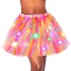 Dmaiy LED Tutu Skirt Women Tutus Skirts Light Up Tutu Layered Sparkly Skirt for Carnival Festival Costume Party Performance (Colorful Stars) view 1