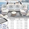HXBYX EVA Foam Boat Flooring with 3M Self-Adhesive Backing DIY Boats Decking Marine Sheet Faux Teak Material,Non-Slip Cooler Pads for Kayak Yacht SwimPool RV 95"x44"/31"/16"/6.7"/2.4",47.5"x16" view 2
