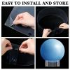 Wenqik 3 Pcs Exercise Ball Stand Holder 14.5 Inch Plastic Yoga Ball Base Stability Fitness Display Stand Medicine Therapy Carrier Storage Stackers(Clear) view 3