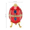 Miskall Jewelry Boxes, Rhinestones Inlay Exquisite Egg Shaped Trinket Boxes Jewelry Trinket Boxes for Art Collection Home Decoration view 2