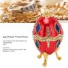 Miskall Jewelry Boxes, Rhinestones Inlay Exquisite Egg Shaped Trinket Boxes Jewelry Trinket Boxes for Art Collection Home Decoration view 4