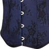 Underbust Corset with Strap Basques and Corsets Plus Size Top Lace up Jacquard Floral Vest Blue XS view 4