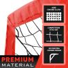 RUNBOW 9x5 ft Portable Kids Soccer Goal for Backyard Adult Junior Large Practice Soccer Net with Carry Bag Set of 2 (9x5ft, Red, 2 Pack) view 2