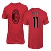 Soccer Star Player Jersey Style Milan #11 Pulisic Unisex T-Shirt (Red, Small) view 1