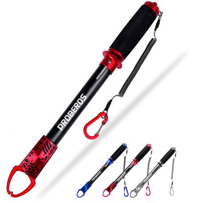 AOHRO Super Long Type 15.4in Fishing Lip Gripper Fish Plier Set Hand Grip Portable Stainless Steel Fishing (Blue)