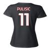 GamesDur Soccer Star Player Jersey Style Milan #11 Pulisic Ladies' Crewneck T-Shirt (Black, X-Large) view 3