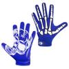Glorious Traders Football Gloves - Adult & Youth, Men & Women's - Super Sticky Grip (Blue, Youth Medium) view 2
