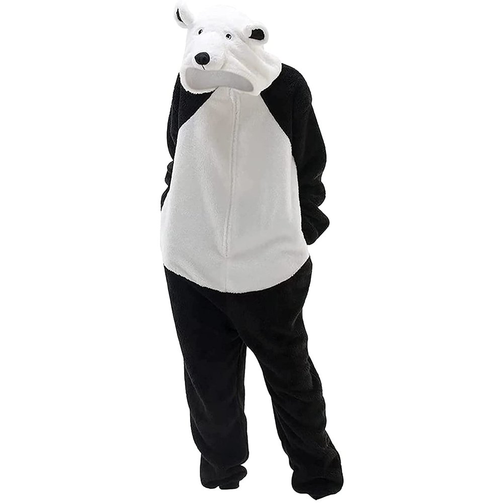 Adult Animal Onesie Pajamas for Women Funny Winter Cute One Piece Sleepwear Womens Soft Nightwear White