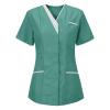 Scrub Top for Women Short Sleeve Lightweight Nursing Scrubs Womens Housekeeping Uniform Nurse T Shirts Mint Green view 1