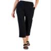 Alfani Women's Linen Blend Pull-On Pants (Deep Black, X-Large) view 1