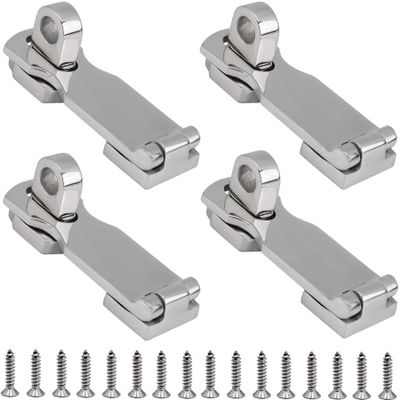 YANYUCB Boat Door Lock Latch Anti-Rattle 316 Stainless Steel Marine Hardware Lockable Hold Down Clamp Latch Fastener Clamp with Screws (C-4 Pack)