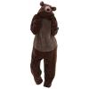 Bear Onesie Adult Women Funny Women's Novelty One-piece Pajamas Cute Winter Hooded Sleepwear Brown view 2