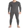 Glory Max Men Thermal Long Johns Underwear Top & Bottom Set Ultra Soft Microfiber Fleece (Charcoal, X-Large) view 2