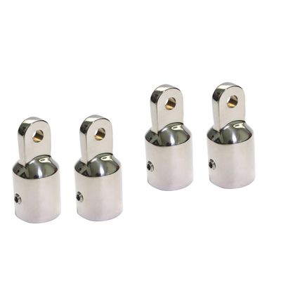 INOOMP 4pcs Bimini Parts Id Tube End Fitting Hardware Stainless Steel Corrosion-Resistant for Boat Yacht