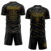 Custom Black Soccer Jerseys Sets Personalized Football T-Shirt and Shorts with Name Number Print, Design Sports Team Uniforms for Youth Women Men view 1