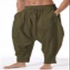 GUDEUBAI Mens Casual Harem Pants Baggy Elastic Drawstring Waist Aladdin Hippie Pant (Large, A-Green) view 3