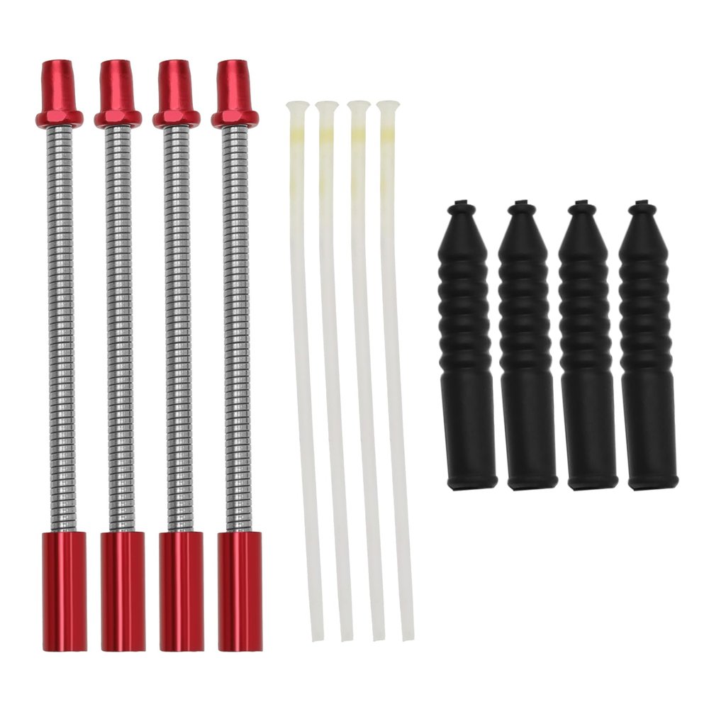 eMagTech Set with 12Pcs Bicycle V Brake Elbow Kit Flexible V-Brake Break Noodle with Lubricating Pipe Rubber Sleeve Accessories for Mountain Bikes Road Bikes