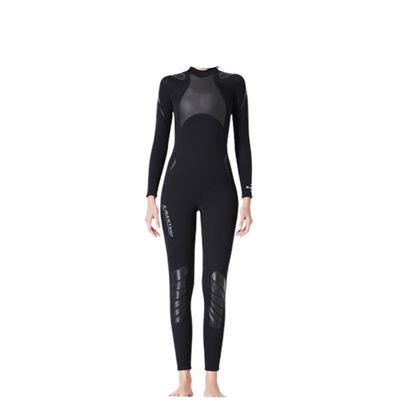 INOOMP One-Piece Women Wetsuit Long Sleeve Sun Protection Breathable Diving Suit for Swimming and Snorkeling XL Black