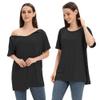 Unisex Post Shoulder Surgery Shirts for Men Rotator Cuff Chest Recovery Shirt Women Full Snap Access Dialysis Chemo Clothing Black M view 2