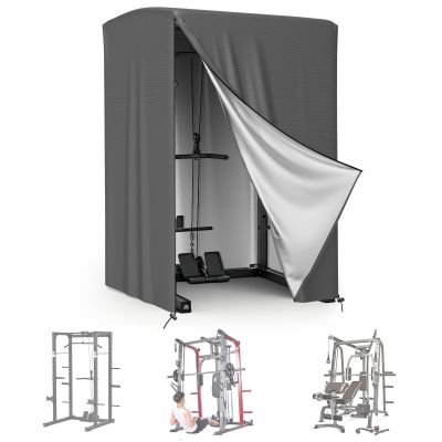 AKEfit Strength Training Cover, Waterproof & Dustproof Gym Rack Cover with Zipper,Fit for Indoor and Outdoor 69''Lx47''Wx84''H-Gray
