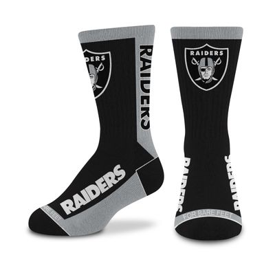 For Bare Feet NFL LAS VEGAS RAIDERS MVP Crew Sock Team Color Youth