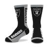 For Bare Feet NFL LAS VEGAS RAIDERS MVP Crew Sock Team Color Youth view 1