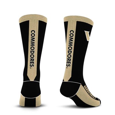 For Bare Feet NCAA VANDERBILT COMMODORES MVP Crew Sock Team Color Medium