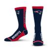 For Bare Feet NFL NEW ENGLAND PATRIOTS MVP Crew Sock Team Color Medium view 1