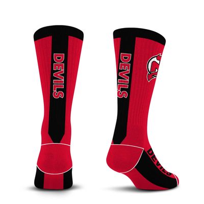 For Bare Feet NHL NEW JERSEY DEVILS MVP Crew Sock Team Color Medium