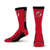 For Bare Feet NHL NEW JERSEY DEVILS MVP Crew Sock Team Color Medium view 2