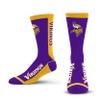 For Bare Feet NFL MINNESOTA VIKINGS MVP Crew Sock Team Color Medium view 1
