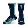 For Bare Feet NHL SAN JOSE SHARKS MVP Crew Sock Team Color Youth view 2
