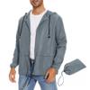 Zando Men Rain Jacket Mens Packable Raincoat Lightweight Mens Windbreaker Jackets Cycling Raincoats Waterproof with Hood Outdoor Windbreaker Jacket Travel Rain Coats for Men Light Gray XL view 1
