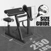 GMWD Bicep Tricep Curl Machine, 250LBS Plate Loaded Bicep Curls and Tricep Extension Machine, 2 in 1 Exercise Equipment for Home Gym Workout Station, Black view 2