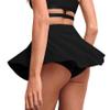 BZB Women's Skirts Black Mini Skirt with Shorts Workout High Waisted Skirt Flowy Booty Shorts Black XL view 1