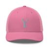 Cheerleading Trucker hat, Cheerleader hat, Embroidered Unisex Trucker hat, Cheerleading Gifts, Cheerleader Party hat. Pink view 1