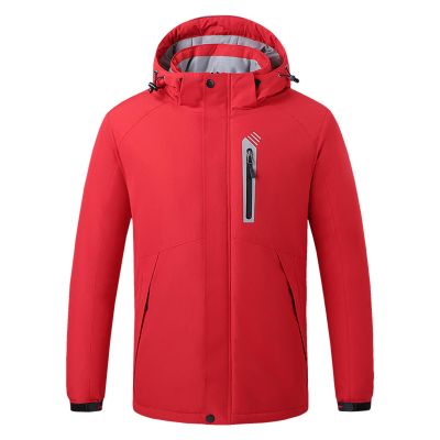8 Zones Q-840 Red Brunch Outfits for Teen Girls Winter Fall Long Sleeve Thick Heated Warm Thick Hooded Jacket Hoods Coats Womens 2023 Clothes Y2K OT XXL
