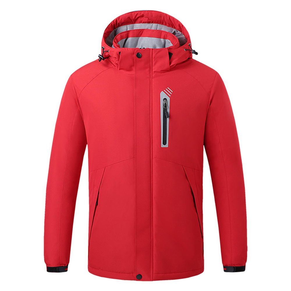 8 Zones Q-840 Red Brunch Outfits for Teen Girls Winter Fall Long Sleeve Thick Heated Warm Thick Hooded Jacket Hoods Coats Womens 2023 Clothes Y2K OT XXL