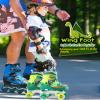 Dino Kids Toddler Roller Skates for Boys Girls,WESKIFAN Dinosaur Quad Skating Shoes with Shiny Light up Wheels&Adjustable Sizes Beginners rollerskates for Birthday Xmas Gifts (Green, S(10~13J)) view 4