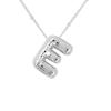 DIOWUS Bubble Letter Necklace For Women,Dainty Balloon Initial Necklaces 18k Gold Plated Chain Pendant Alphabet Necklaces For Girlfriend Charm Simple Gift Jewelry (silver-E) view 1