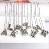 DIOWUS Bubble Letter Necklace For Women,Dainty Balloon Initial Necklaces 18k Gold Plated Chain Pendant Alphabet Necklaces For Girlfriend Charm Simple Gift Jewelry (silver-E) view 4