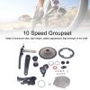 Airshi Flywheel Bike Kit, 10 Speed Groupset Speed Control Multilayer Electroplated Bike Repair (36T Chainring) view 2
