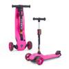 GLAMUP Kids Kick Scooter 3 Wheels, Kids Scooter Height Adjustable Handlebar, Lean-to-Steer System & Easy-Folding Mechanism, Ages 3-14 Boys and Girls1003-Peach view 1